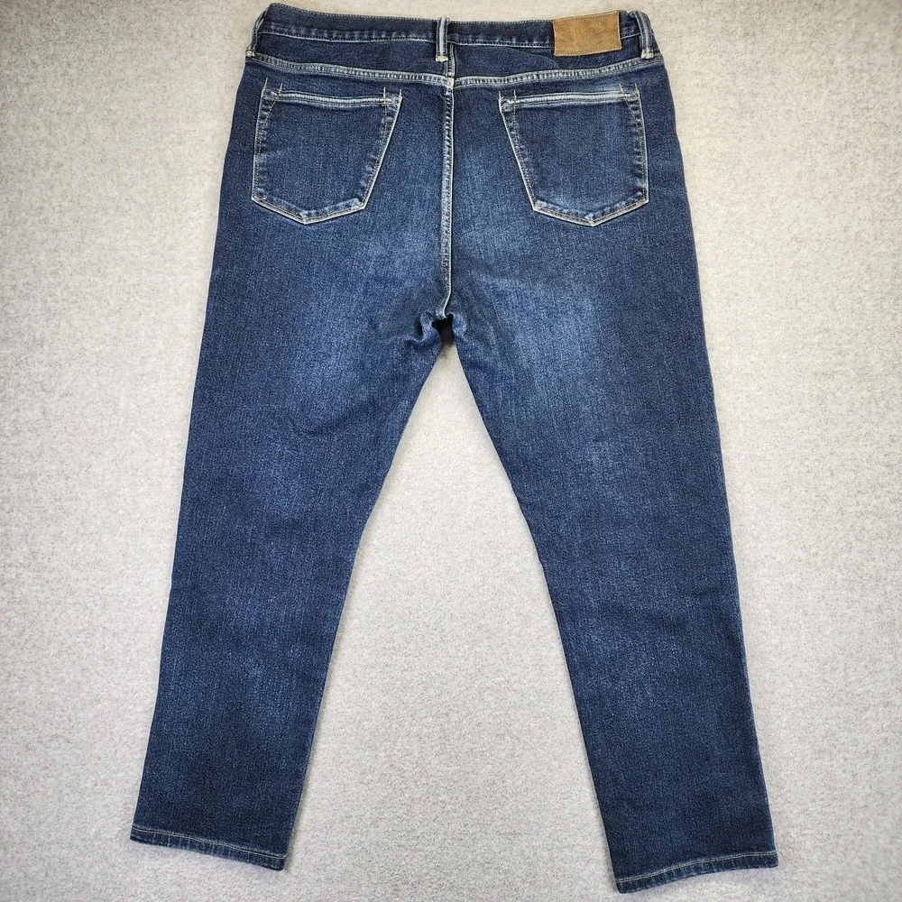 Todd Snyder Mens 38x27  Skinny Fit Jeans 5-Pocket Stretch Blue